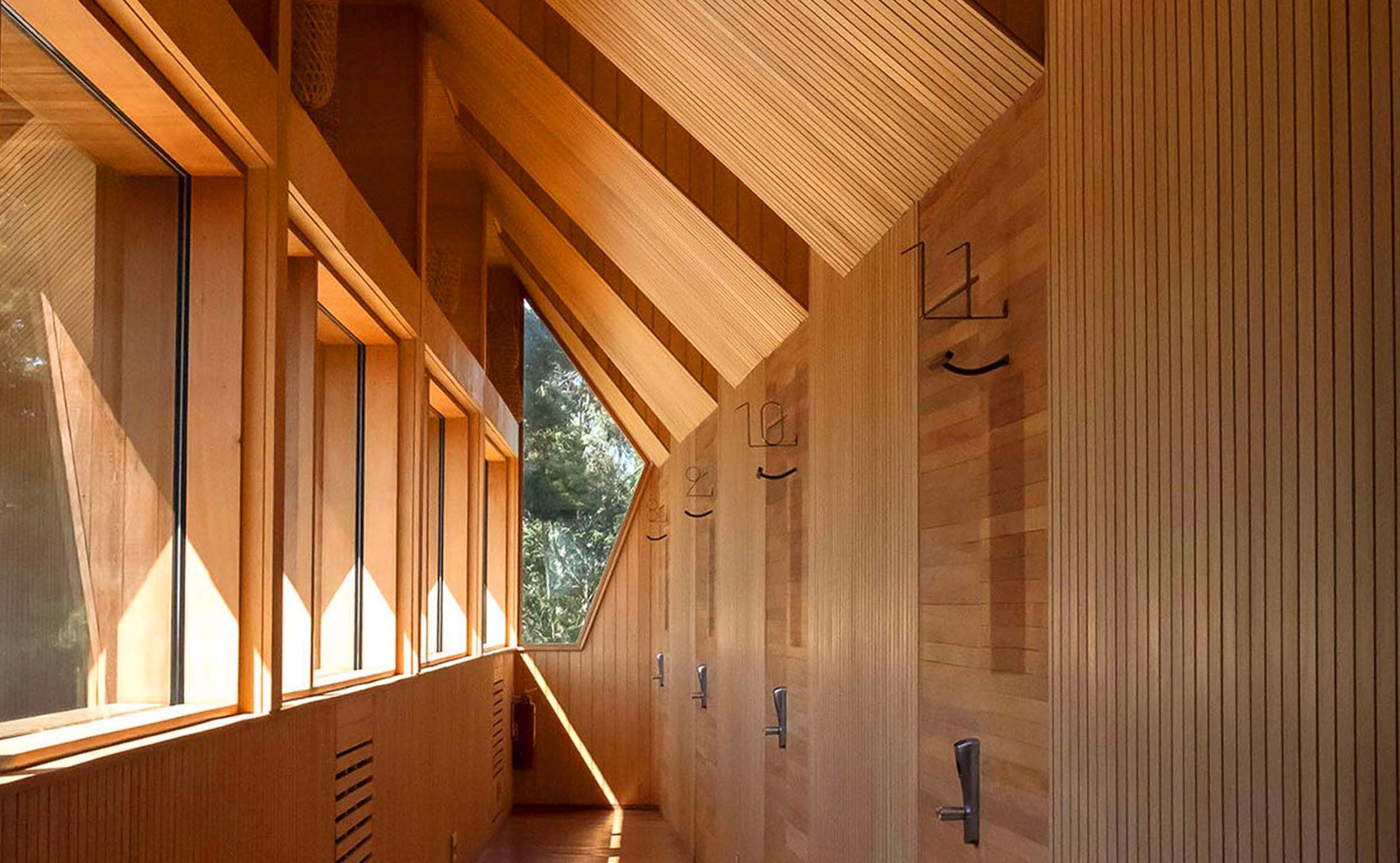 A luxury hotel in Chile, wood-clad inside and out, an architectural marvel